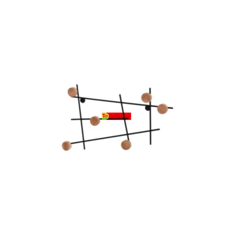 Stenski obešalnik zanimive geometrične oblike